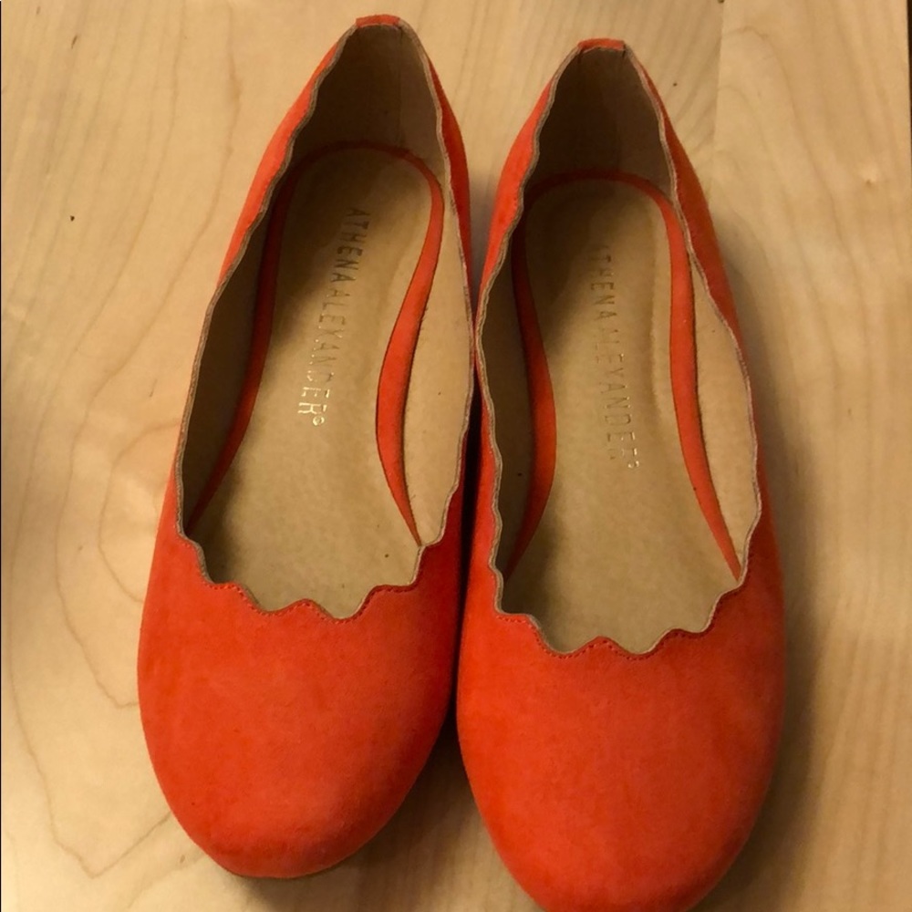 Scallop edge flats orange
